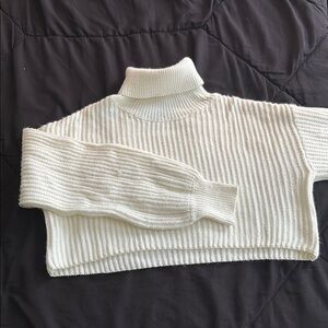 Cozy White Turtleneck Sweater